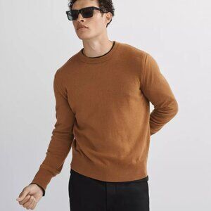 NEW RAG & BONE Cashmere Harding Crew Neck Sweater camel 1061mn